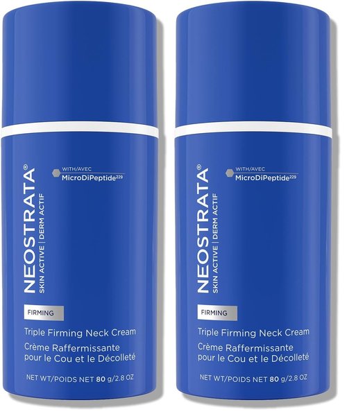 NEOSTRATA Triple Firming Neck Cream - Rejuvenate Décolletage with MicroDiPeptide229® & Bakuchiol | Fragrance-Free, 80g (Pack of 2)