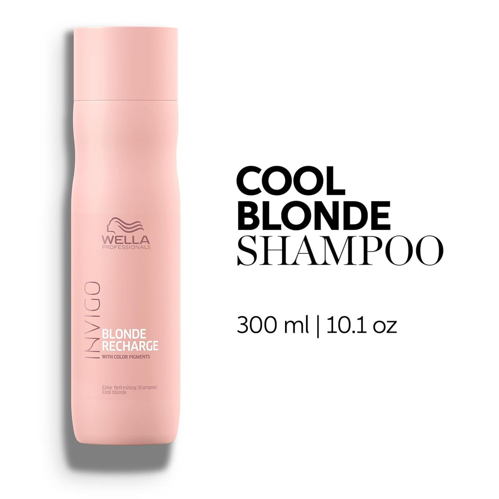 Wella Professionals INVIGO Blonde Recharge Cool Shampoo - Revitalize Blonde Hair | 10.1 Fl Oz