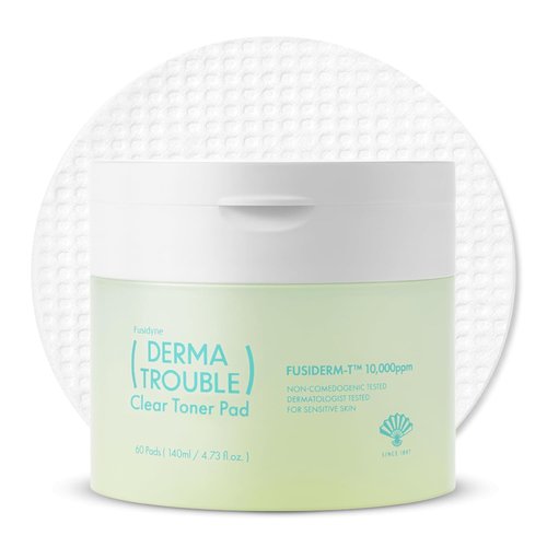 Derma Trouble Clear Toner Pads - 60ct Exfoliating Pads with LHA & PHA for Pore Care | BHA Salicylic Acid for Clear, Glowing Skin