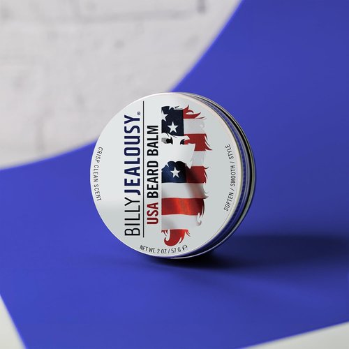 Billy Jealousy Beard Balm - Moisturizing & Strengthening Formula with Patchouli and Sandalwood, 2 oz.