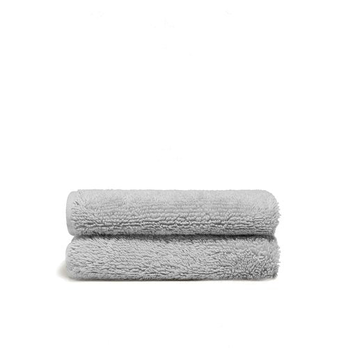 Italic Ultraplush Australian Cotton Washcloths - Set of 2 Luxury Plush Face Wash Cloths, Soft and Absorbent 800 GSM 100% Cotton Washcloth for Bathroom, Spa, Gym, Face and Body (Light Grey)