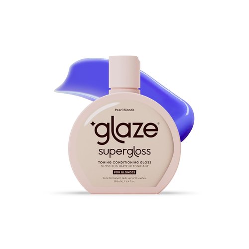 Glaze Supergloss Color Conditioning Gloss - Hydrating Semi-Permanent Toning for Light Blonde Hair - 6.4 Fl Oz - Purple Pearl