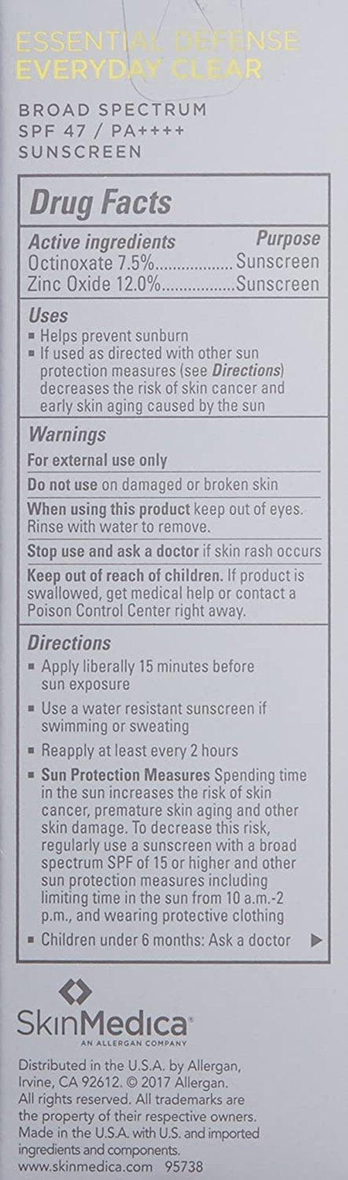 SkinMedica Essential Defense Mineral Shield SPF Sunscreen - Lightweight Facial Protection for Oily/Combination Skin, 1.85 Oz