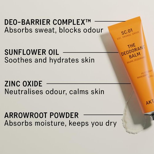 AKT Deodorant Balm - Award-Winning Natural Formula | Plastic-Free, Gender-Free, 50ml Orange Grove