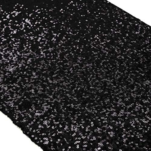 Black Sequin Table Runner 12x108 Inch Glitter Event Decor - Variation of THIS listing