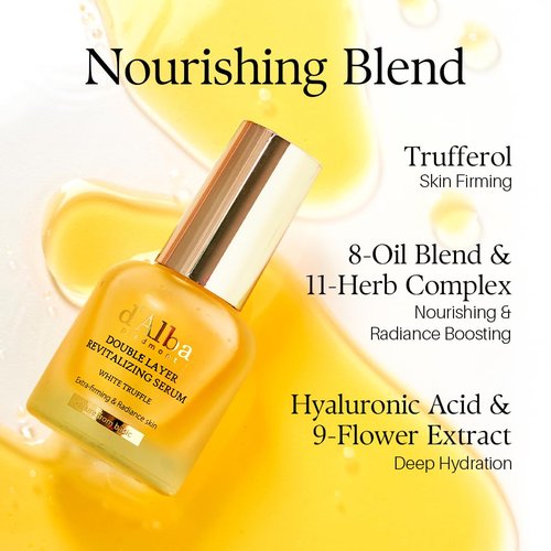 d'alba Piedmont White Truffle Revitalizing Serum - 100hr Hydration, Hyaluronic Acid & Centella Asiatica, Skin Firming (1.01 fl. oz)