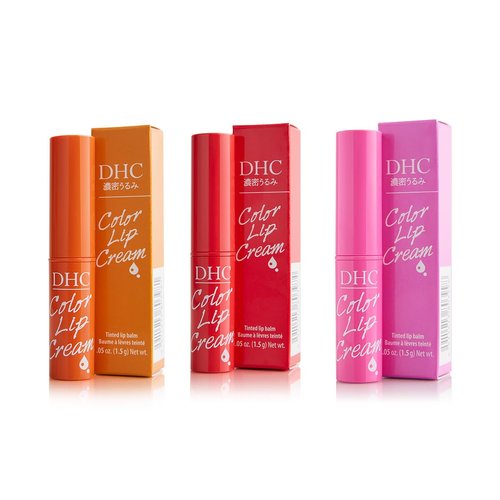 DHC Color Lip Cream - Hydrating & Long-Lasting Formula | Set of 3 Vibrant Shades