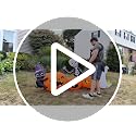 Halloween Inflatable Yard Decor - 8.8 FT Outdoor Blow-Ups with Treat Bag & Crew - Pumpkin Variation