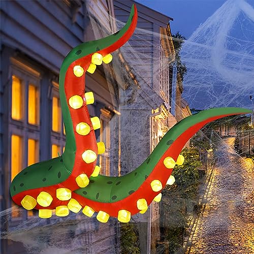 Halloween Inflatable Lighted Octopus Tentacle - Style E, 5.6 ft Tall Outdoor Decor