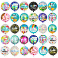 200 Pcs Happy Birthday Balloons - 18 Inch Round Mylar Foil Balloons with Color Variations
