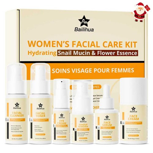 Skiennix Snail Mucin Facial Travel Size Skin Care Set - Perfect Gift for Women & Teens | Ideal for Birthdays & Holidays