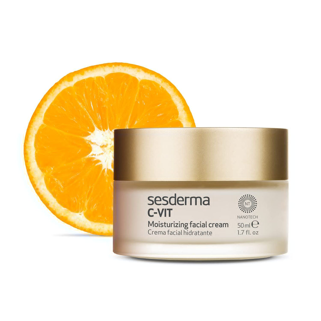 Sesderma C-VIT Moisturizing Facial Cream - Fight Aging with Vitamin C Antioxidants | 1.7 fl oz