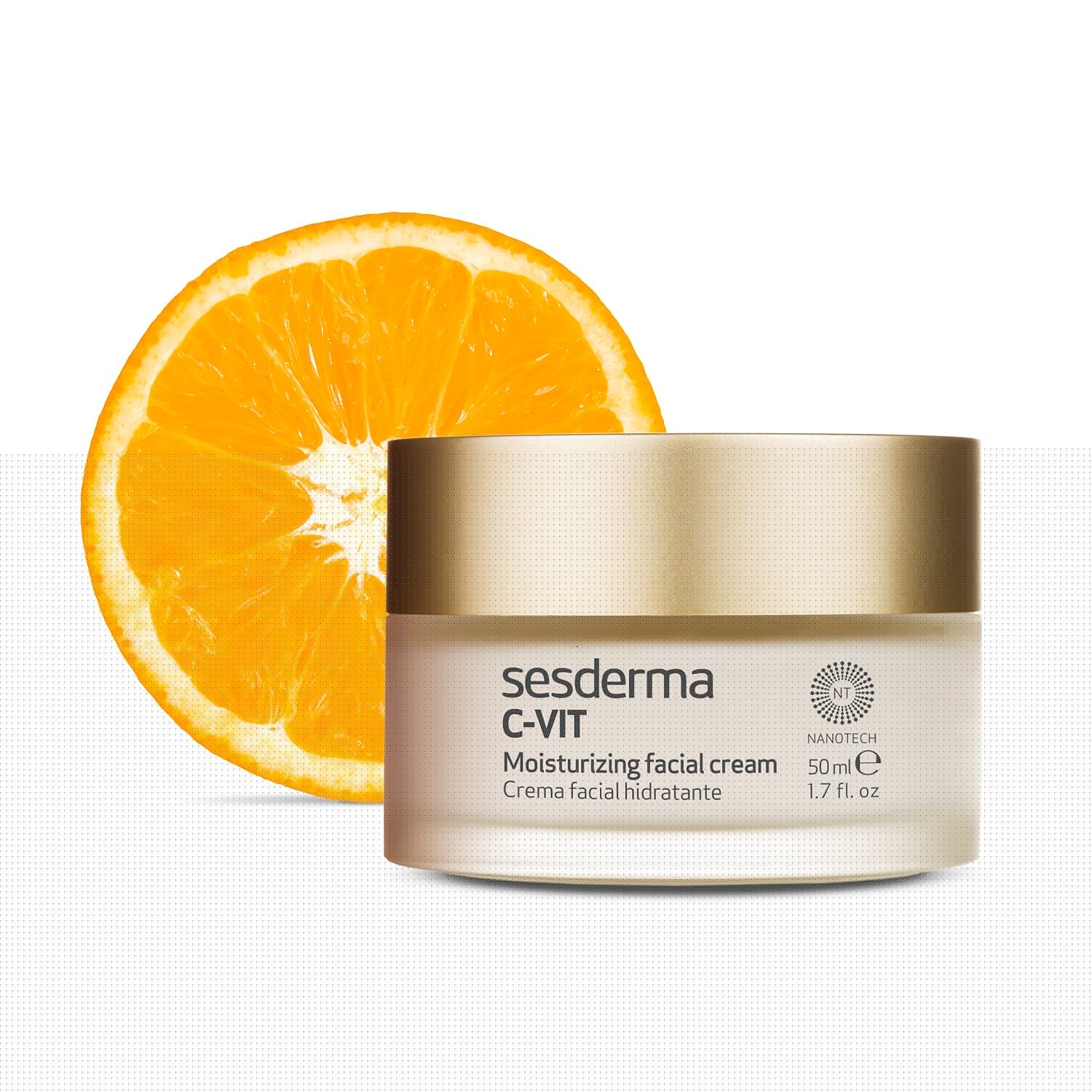 Sesderma C-VIT Moisturizing Facial Cream - Fight Aging with Vitamin C Antioxidants | 1.7 fl oz