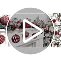 Velvet Christmas Tree Ornaments Bulk Set - Burgundy Flocked Balls, 12 Pieces