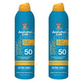 Australian Gold Extreme Sport Continuous Spray Sunscreen SPF 50, 6 Ounce - 2 Pack, Broad Spectrum, Sweat & Water Resistant, Non-Greasy, Vegan, PETA-Approved, Coastal Breeze Scent