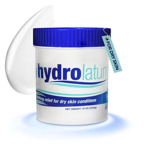 Hydrolatum Moisturizing Cream Tub: Hydrating, Lightweight Non-Greasy Moisturizer for Women & Men, Nourishing Lotion for Sensitive Skin, Face & Body Cream for Soft, Smooth – 12oz