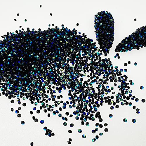 Black AB Pixie Nail Crystals 8800pcs Micro Rhinestones for Nail Art