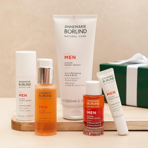 ANNEMARIE BÖRLIND - MEN SYSTEM ENERGY BOOST Aftershave Gel - energizing & refreshing facial care, with organic juniper extract and botanical taurine, vegan, 1.69 Fl. Oz.