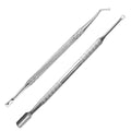 HIFAU Premium Stainless Steel Manicure Tools 2-Piece Set, Upgrade Gel Nail Polish Remove Tool & Cuticle Pusher, Cuticle Trimmer & Nail Lifter, Durable&Hygienic, For Women