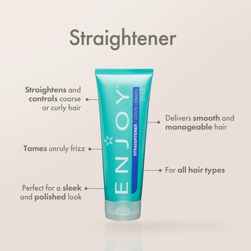 Enjoy Straightener | Smoothing Frizz Control Cream for Coarse or Curly Hair - 8 Oz