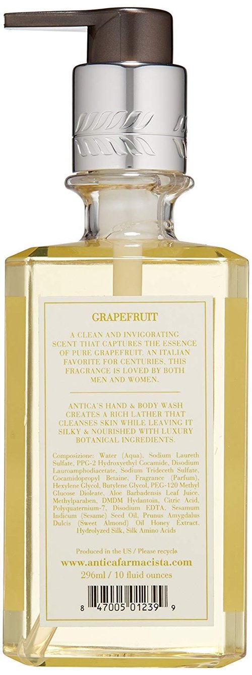 Antica Farmacista Hand & Body Wash - Luxury Hydrating Body Cleanser - Grapefruit Scent, 10 fl oz
