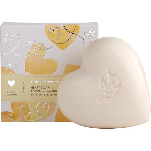 Pre de Provence Heart Shaped Gift Soap, 200 Gram, Camelia (6282)