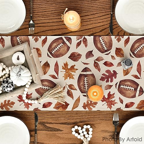 Brown 13 x 72 Inch Fall Table Runner - High-Quality Polyester Home Decor