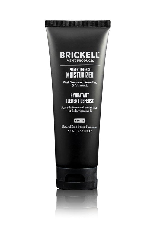 Brickell Men's Element Defense SPF 45 Moisturizer - Natural Zinc Oxide Sunscreen for Hydration | 8 Ounce, Unscented