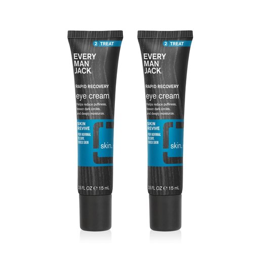 Every Man Jack Eye Cream - Rapid Restoring Formula | Reduces Dark Circles & Puffiness | 0.5oz Twin Pack
