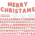 DIY Custom Banner Letter Kit - Candy Cane Style, Red & White, 116 Pieces