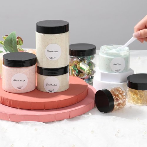 SZUAH 2 oz Jars with Lids 36Pack, Airtight Small Plastic Jars- 2 oz Plastic Containers with Lids for Lotion, Makeup, Ointments, Sample Containers, Slime & Beauty Products(60ml, Set of 36)