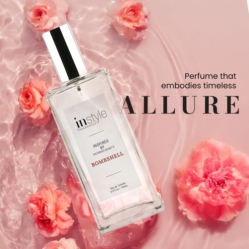 Instyle Fragrances | Women's Eau de Toilette Inspired by Victoria's Secret Bombshell - Vegan & Paraben-Free, 3.4 Fl Oz