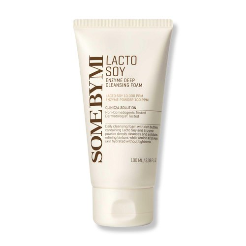 SOME BY MI Lacto Soy Enzyme Deep Cleanser – 3.4oz, 100ml – Korean Vegan Face Wash with Papain & Soy Enzymes for Pore & Dead Skin Care – With Hyaluronic Acid for Soothing & Hydration – Korean Skin Care