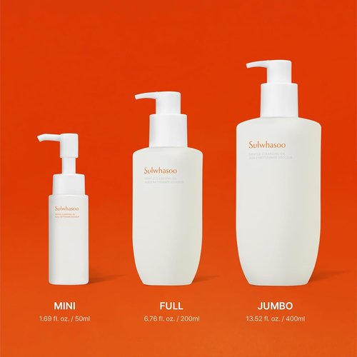 Sulwhasoo Gentle Cleansing Oil - Hydrating Korean Cleanser for All Skin Types | Removes Waterproof Makeup