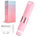 Bikini Trimmer for Women - 2 in 1 Painless Electric Razors for Women, IPX7 Waterproof Rechargeable LED Dual Head Electric Shaver for Lady Bikini Underarm, Body, Leg, Face Hair Remove (Light Pink)