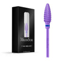MelodySusie Large Cone Nail Drill Bits, 3/32'' Carbide Tungsten Multi-function Bits, Fast Remove Acrylic or Hard Gel for Manicure Pedicure Salon Professional or Beginner, Purple, Medium