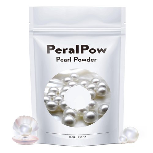 Peralpow Pearl Powder Organic, 100g 100% Natural DIY Skincare, Anti-Aging, Minimizes Pores, Soothes (3.52oz)
