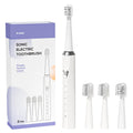 Y-Kelin V-Shaped Orthodontic Electric Toothbrush for Braces, Sonic Toothbrush with 2 Concave Replacement Heads and 2 Convex Replacement Heads, Soft Bristle, 5 Modes IPX7 Waterproof (White)