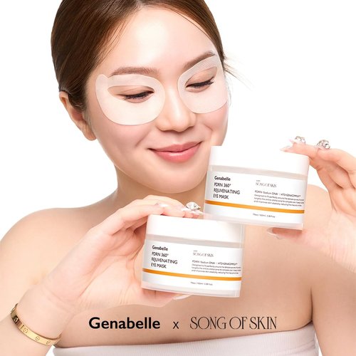 Genabelle PDRN 360° Rejuvenating Eye Mask – Full Eye Area Eye Patches for Hydration, Firming & Elasticity with PDRN & Peptides – Targets Dark Circles, Puffiness & Fine Lines – 3.38 fl oz.