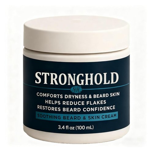 EBEHDOQ Stronghold Beard Cream – Plant-Based Beard & Skin Balm • Helps Comfort Dry, Itchy Skin • Lightweight Daily Moisturizer for Facial Hair