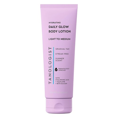 Tanologist Hydrating Daily Glow Body Lotion - Buildable, Transfer-Proof Self Tanner | Light/Medium, Vegan Formula, 8.45 fl oz