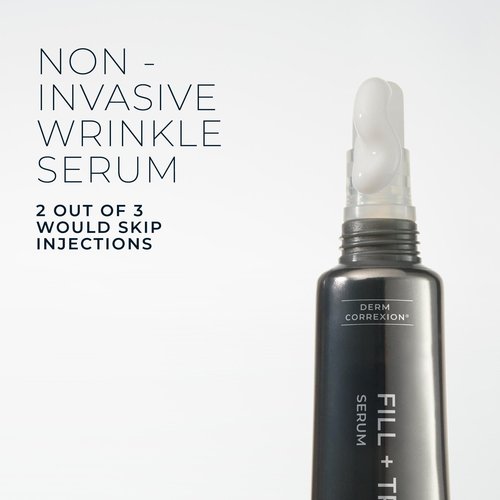 RoC Derm Correxion Fill + Treat Advanced Retinol Serum, Wrinkle Filler Treatment with Hyaluronic Acid for Crow's Feet, 11 Wrinkles, & Laugh Lines, (.5 fl oz) with Retinol Packette (Packaging May Vary)