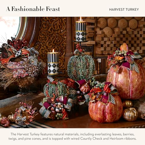 Thanksgiving Turkey Decor Figurine - Fall Harvest Centerpiece, Autumn Home Accent