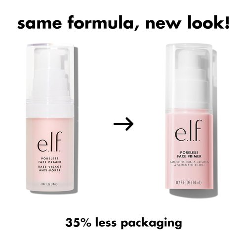 e.l.f. Poreless Face Primer - Skin-Smoothing Matte Makeup Base, Minimizes Pores & Fine Lines, Vegan Formula