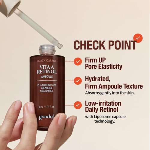 Goodal Black Carrot VITA-A Retinol Ampoule 30ml - Hydrating Facial Serum for Glowing Skin