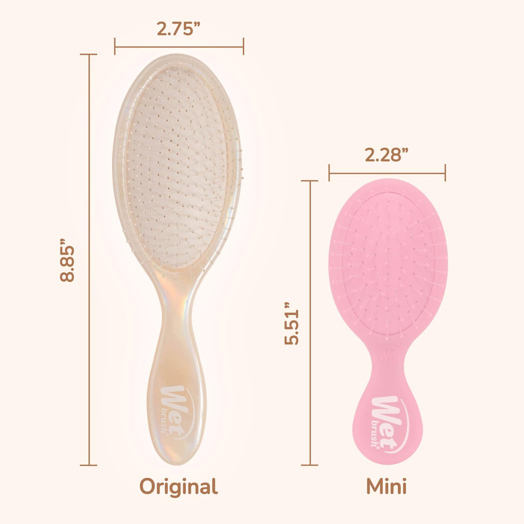 Wet Brush Original Detangler Hair Brush - Ultra-Soft IntelliFlex Bristles for All Hair Types | Limited Edition Cream Iridescence Icon