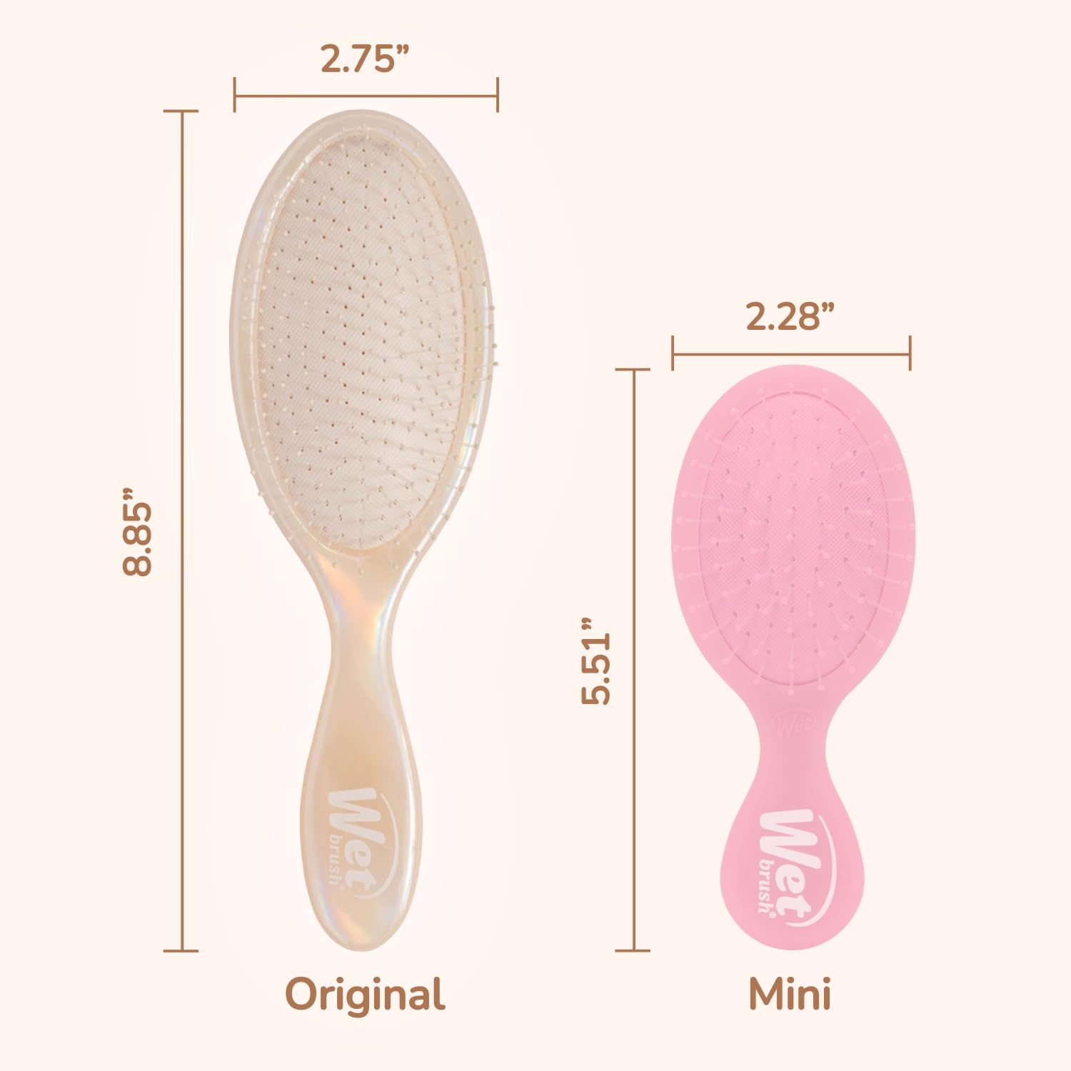 Wet Brush Original Detangler Hair Brush - Ultra-Soft IntelliFlex Bristles for All Hair Types | Limited Edition Cream Iridescence Icon