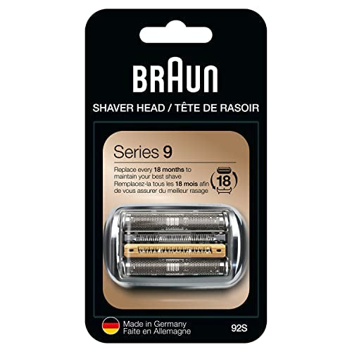 Series 9 Men's Electric Shaver Replacement Head Silver 92S - Compatible with Braun