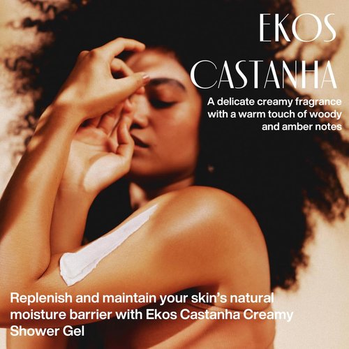 Natura Ekos Castanha Shower Gel - Deep Hydration & Light Texture - Vegan Body Wash - 6.5 fl oz (195ml)