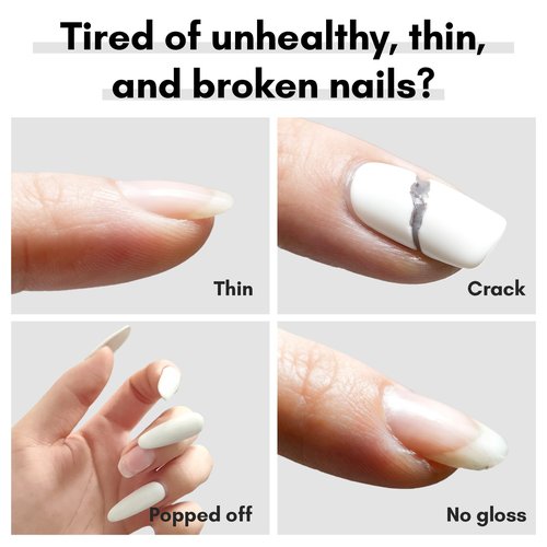 Makartt 3Pcs Builder Nail Gel with Top and Base Coat, Clear Gel Builder Kit for Nails Apex Building Thickening Strengthener Extension Rhinestone in a Bottle, UV Light Lamp Required